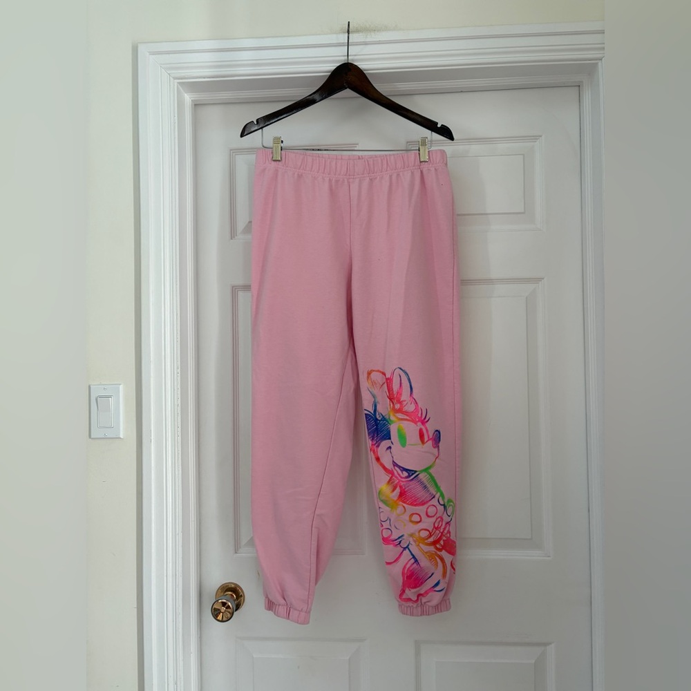 Disney Pink Minnie Mouse Joggers Ladies size large
